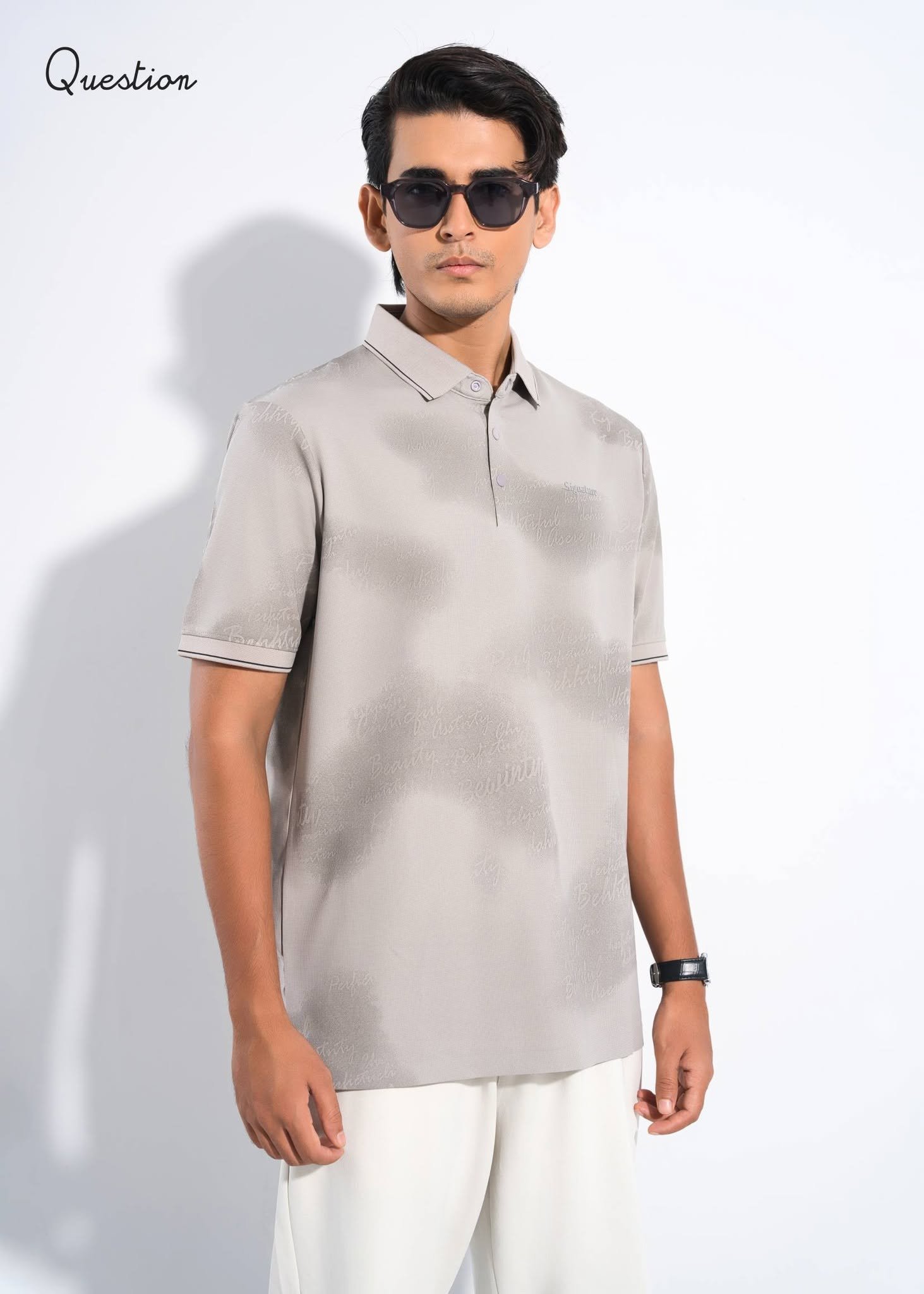 759299632_1376901637882076_1803530767457740236_n Question Premium Polo T-Shirt - Off White - Image 1
