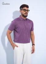 Question Premium Polo T-Shirt - Light Burgundy - Image 3