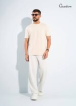 Question Premium Regular Fit T-Shirt - Beige - Image 2