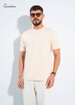 Question Premium Regular Fit T-Shirt - Beige - Image 3
