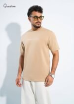 Question Premium Regular Fit T-Shirt - Light Khaki - Image 3