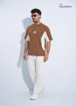 Question Premium Drop Shoulder T-Shirt - Mocha - Image 2