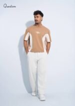 Question Premium Drop Shoulder T-Shirt - Khaki - Image 2