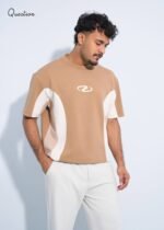 Question Premium Drop Shoulder T-Shirt - Khaki - Image 3