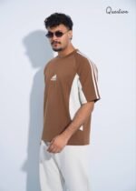 Question Premium Drop Shoulder T-Shirt - Mocha - Image 3