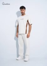 Question Premium Drop Shoulder T-Shirt - Off White - Image 2